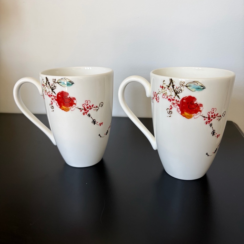 Lenox Simply Fine Chirp Bone China Mug 16 Fl Oz - Bird & Floral Design. - Picture 5 of 9